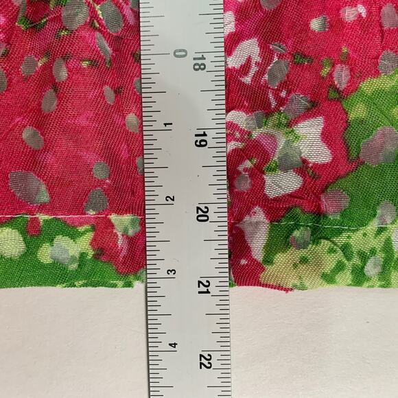 Ruby Road 10 Pink Green Bright Floral Semi Sheer Full Zip Topper Jacket - Picture 7 of 9